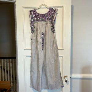 Mi Golondrina midi dress. Hand embroidered from Mexico. Size small.